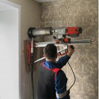 Алмазное бурение отверстий под газовый котел Алмазное бурение отверстий под газовый котел